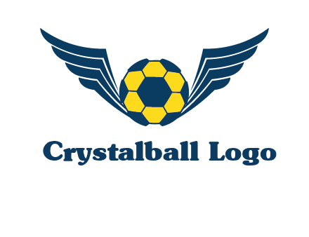 soccer ball with wings logo