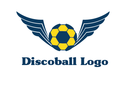 soccer ball with wings logo