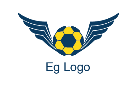 soccer ball with wings logo