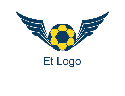 soccer ball with wings logo
