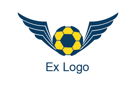 soccer ball with wings logo