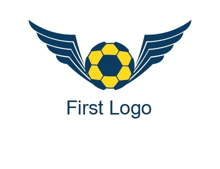 soccer ball with wings logo