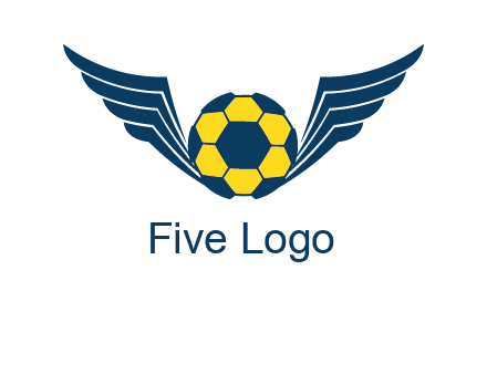 soccer ball with wings logo