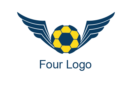 soccer ball with wings logo