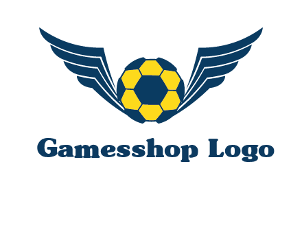 soccer ball with wings logo
