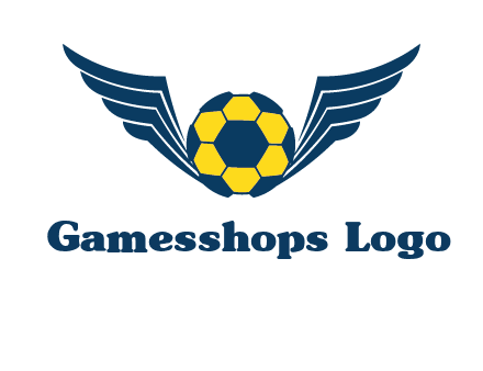 soccer ball with wings logo