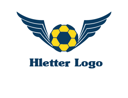 soccer ball with wings logo
