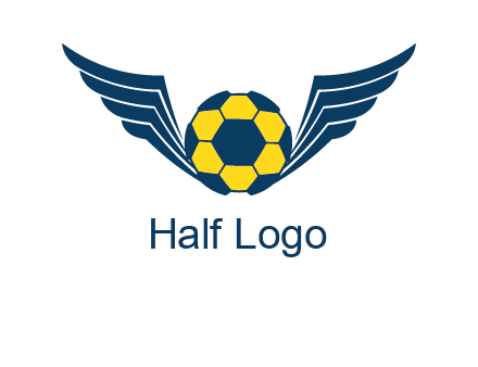 soccer ball with wings logo