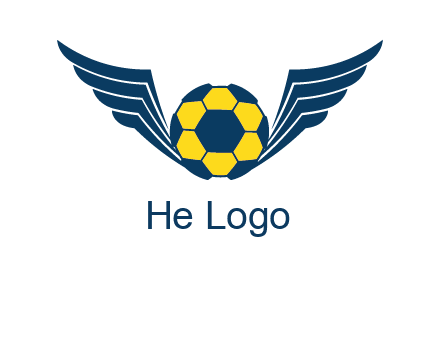 soccer ball with wings logo