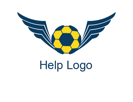 soccer ball with wings logo