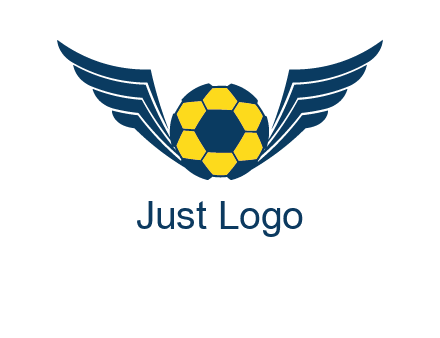 soccer ball with wings logo