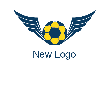 soccer ball with wings logo