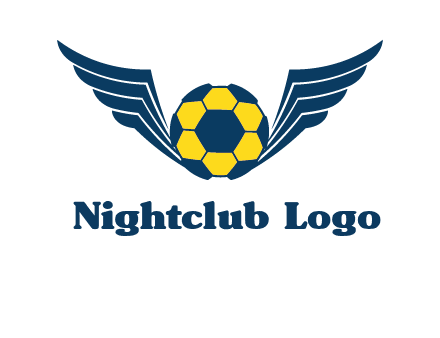 soccer ball with wings logo
