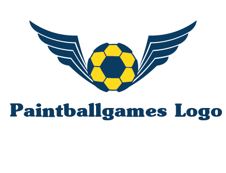 soccer ball with wings logo