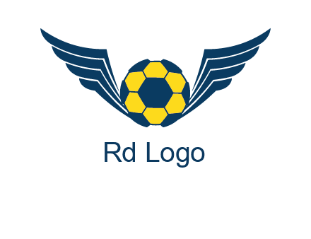 soccer ball with wings logo