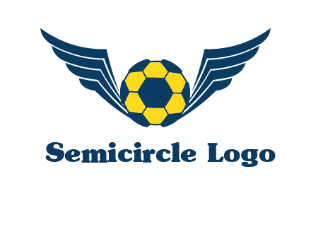 soccer ball with wings logo