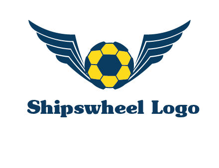 soccer ball with wings logo