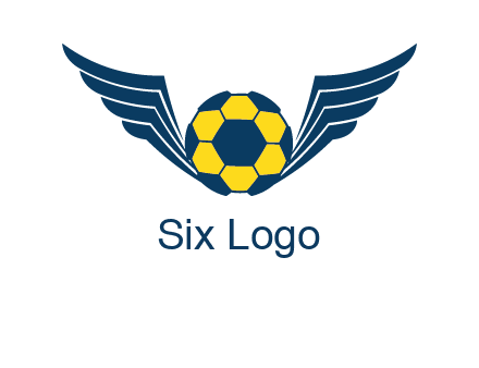soccer ball with wings logo