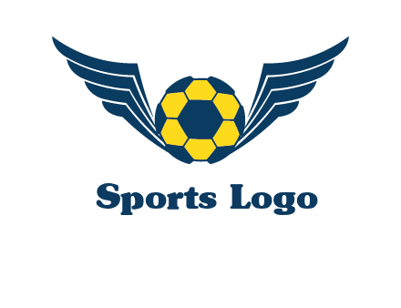soccer ball with wings logo