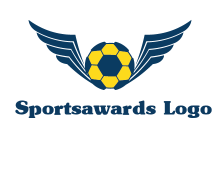 soccer ball with wings logo