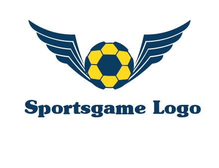 soccer ball with wings logo