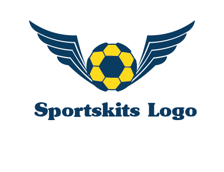 soccer ball with wings logo
