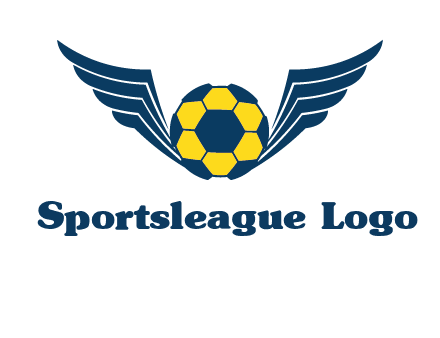 soccer ball with wings logo