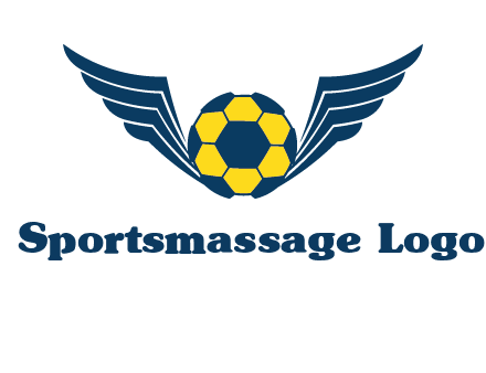 soccer ball with wings logo
