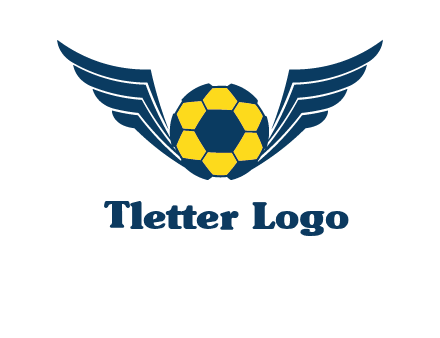 soccer ball with wings logo