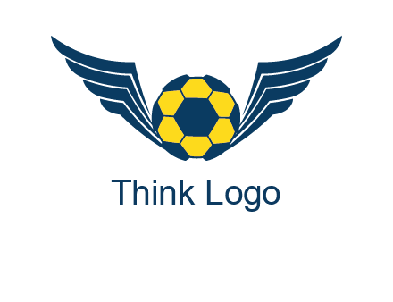 soccer ball with wings logo