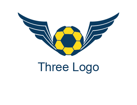 soccer ball with wings logo