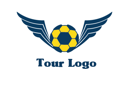 soccer ball with wings logo