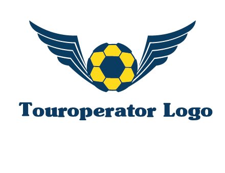 soccer ball with wings logo