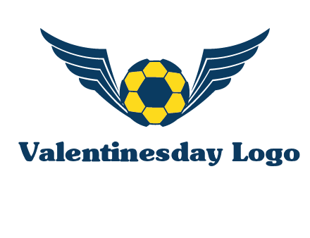 soccer ball with wings logo