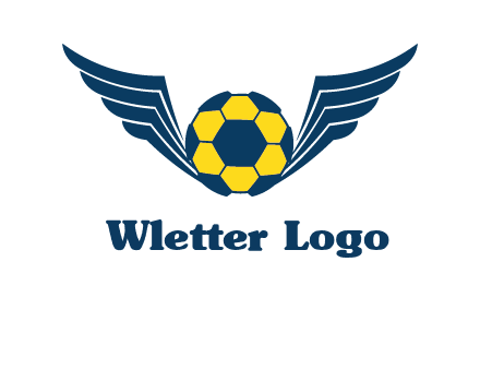 soccer ball with wings logo