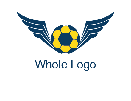 soccer ball with wings logo