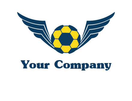 soccer ball with wings logo