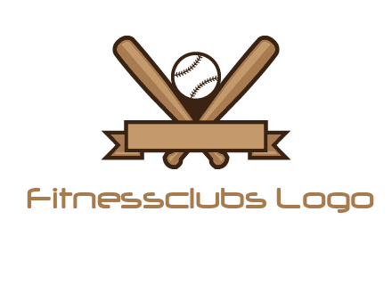 baseball bat with ribbon emblem