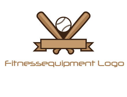 baseball bat with ribbon emblem