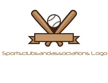 baseball bat with ribbon emblem