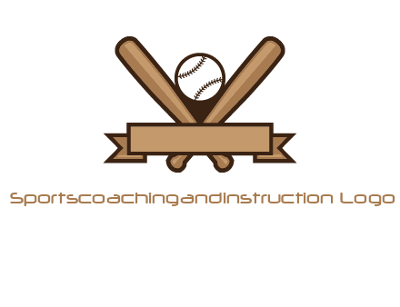 baseball bat with ribbon emblem