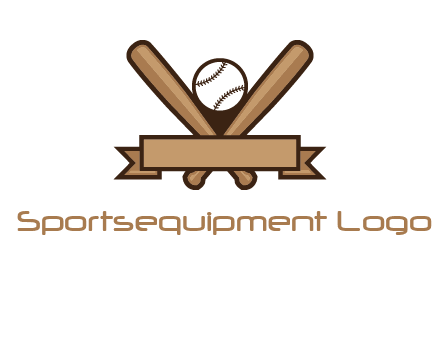 baseball bat with ribbon emblem