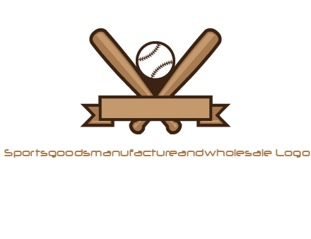 baseball bat with ribbon emblem