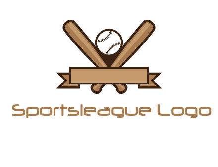 baseball bat with ribbon emblem