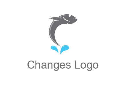 fish jumping out of water icon