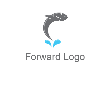 fish jumping out of water icon
