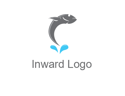 fish jumping out of water icon