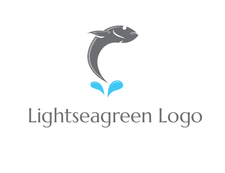 fish jumping out of water icon