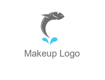 fish jumping out of water icon