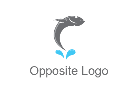 fish jumping out of water icon
